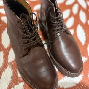 Armani Jeans Men's Dark Brown Leather Chukka Boots